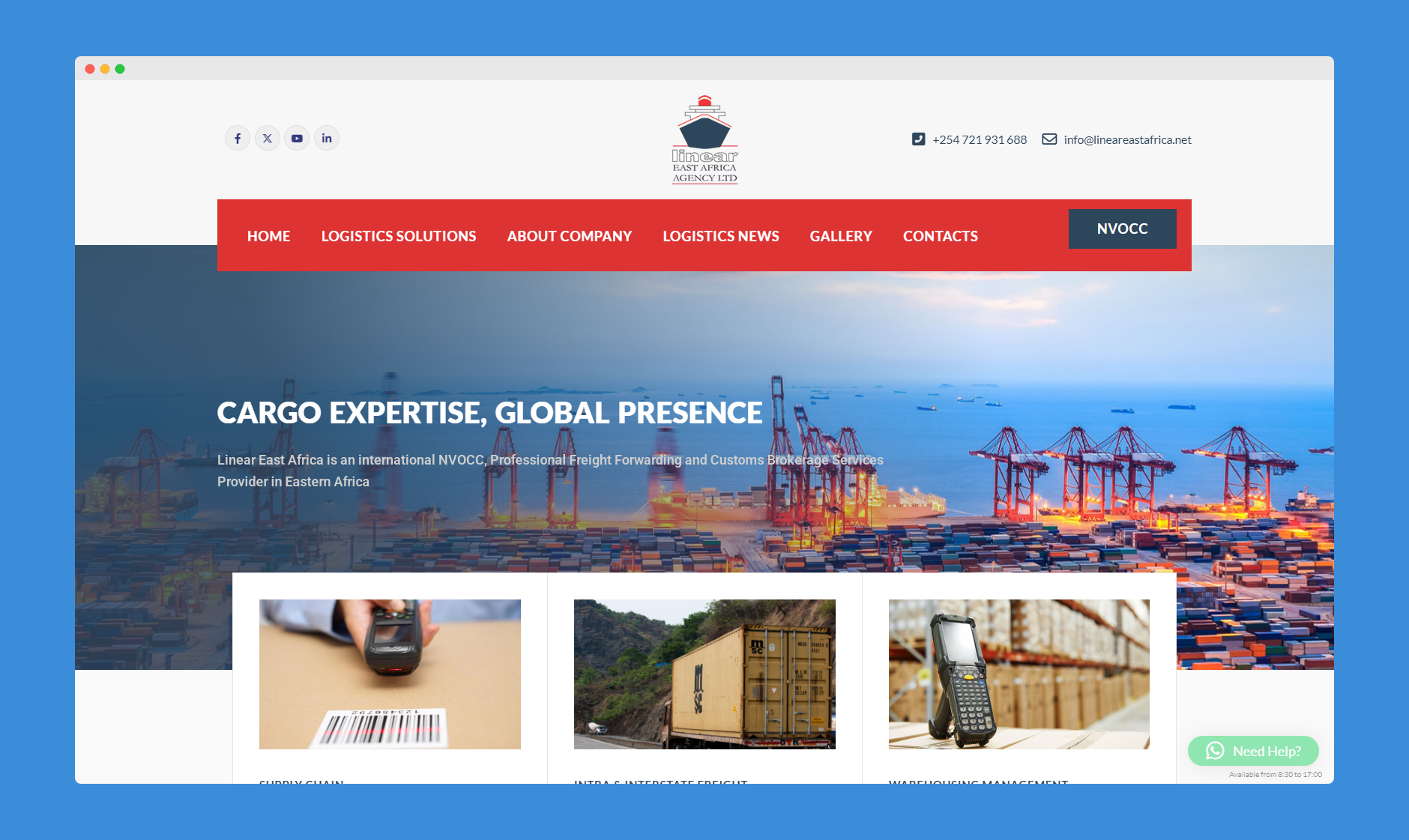 linear east africa website design